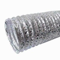 Tuyau flexible pour conduits d'air haute température en fil d'acier et feuille d'aluminium, matériau brut AL+PET, pour une vente efficace