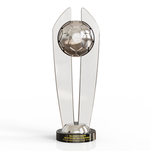 Tốt nhất bán Kẽm hợp kim kim loại thể thao Trophy thiết kế miễn phí 3D mô hình bóng đá Trophy tùy chỉnh khắc logo kỷ niệm Trophy - Product Image 3