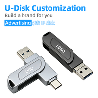 Clé USB 2.0 rotative à 360°, 8 Go, 16 Go, 32 Go, 64 Go, pleine capacité, clé USB portable, mémoire stick pour téléphone portable, ordinateur