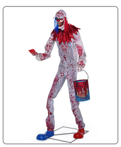 Nueva Decoración de Halloween 2026, Payaso Gigante de Neón con Ojos LED Brillantes, Espeluznante y Aterrador, Animatrónico - Product Image 4