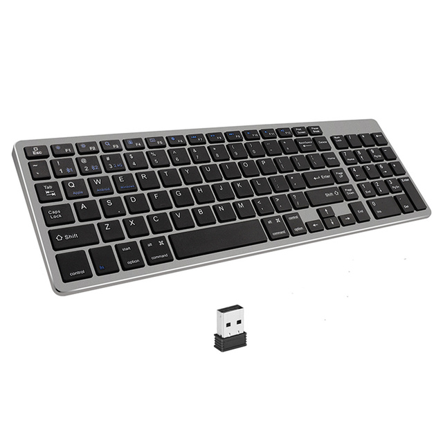 2.4G Wireless Rechargeable Keyboard Compatible Mac Android Multi-Device Wireless Keyboard for Tablet Phone Computer
