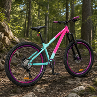 Vélo de montagne en alliage d'aluminium 27,5 x 2,35, 10 vitesses, frein à disque, fourche rigide pour Dirt Jump