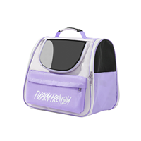 Sac à dos pour animaux de compagnie de luxe en tissu Oxford respirant grande capacité, sac de transport portable et tendance pour chat, idéal pour les voyages en extérieur