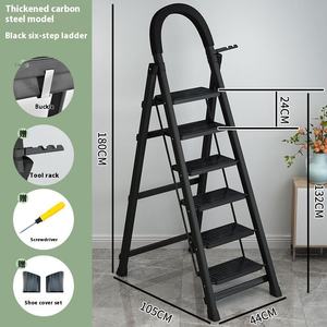 <span class=keywords><strong>Escalera</strong></span> <span class=keywords><strong>pequeña</strong></span> portátil de seis escalones, <span class=keywords><strong>escalera</strong></span> para el hogar, <span class=keywords><strong>escalera</strong></span> plegable multiusos telescópica gruesa para interiores, <span class=keywords><strong>escalera</strong></span> de espiga - Product Image 2