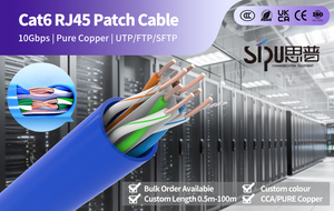 Sipu สายเคเบิลเครือข่าย Cat 8สายอีเทอร์เน็ต <span class=keywords><strong>Cat8</strong></span> Cat7 <span class=keywords><strong>Cat6</strong></span> 305เมตร40Gbps 2000MHz <span class=keywords><strong>Cat8</strong></span>อีเธอร์เน็ต600V - Product Image 2