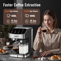 Machine à café expresso automatique professionnelle Sonifer SF-3627, 20 bars, haute pression, autonettoyante, 4 en 1, pour café, bureau
