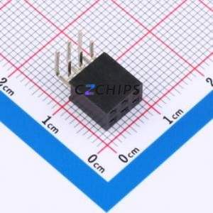 FH2.54-06-03PWS Pin Socket Bent Lead Through Hole,P=2.54mm Connector 2x3P 2.54mm 2.54mm Square Hole - Product Image 1