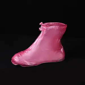 Vente en gros de couvre-chaussures réutilisables pour cyclisme, randonnée, couvre-chaussures de pluie en PVC transparent, protecteur de bottes imperméable