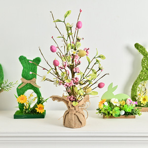 <strong>Easter</strong> <strong>Decorations</strong> Home Desktop Ornaments <strong>Easter</strong> Eggs <strong>Tree</strong> Colorful Artificial Green Plants Flower <strong>Decoration</strong> - Product Image 2