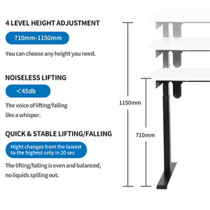 Escritorio Eléctrico Ergonómico de Altura Ajustable con Motor Único, Económico y Práctico, para Trabajar de Pie o Sentado - Product Image 5
