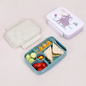 Hot Lunchbox Kids Bpa Free Compartment Food Storage Box Kids Sillicon Bento Lunch Box With Lid