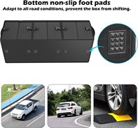 Organisateur de coffre pliable à 4 compartiments pour SUV/Pick-up/berlines - Accessoire de voiture robuste et réglable