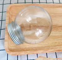 Haute Qualité Jetable Transparent Boule Ronde Bouteille En Aluminium Couvercle Creative Nouveau Design pour Soda Champagne Boissons En Gros