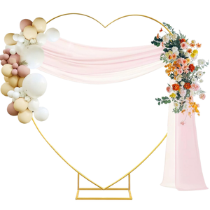 <span class=keywords><strong>Arche</strong></span> de mariage romantique en métal doré durable avec support et <span class=keywords><strong>arche</strong></span> de ballons en forme de cœur, design pliable 200 cm x 200 cm - Product Image 1