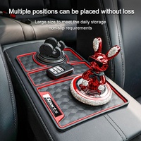 Tapis antidérapant pour tableau de bord de voiture 360 °   Support de téléphone rotatif, support adhésif sans trace, accessoires intérieurs de voiture pour clés ou ornements