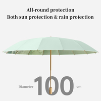 Nouveau 16 os style chinois rétro couleur colle UV parapluie manche en bois massif parasol premium cadeau parapluie