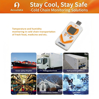 Enregistreur de données de température USB réutilisable M502 pour le transport de fruits et d'aliments, matériau plastique, personnalisation OEM/ODM, rapports PDF+CSV