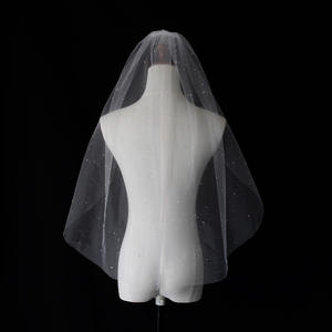 Bonne qualité Xinmeiji V502 monocouche étoilé brillant goutte d'eau haute transparence <span class=keywords><strong>voile</strong></span> de mariée longue queue église voyage photographie Outdoo - Product Image 6