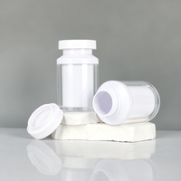 Bouteilles en plastique à double paroi de 100 ml en PS pour produits de santé, contenants pour capsules et pilules avec bouchon en PP, personnalisation possible