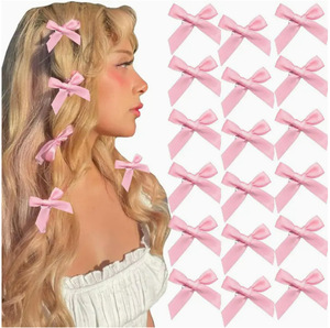 Pita Balet Diagonal Multi-Warna Manis dan Lucu 5x4.5cm Jepit Rambut Kepang untuk Pesta Anak-Anak - Product Image 2