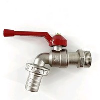 Article très vendu : Robinet d'eau domestique en alliage de zinc nickelé, connecteurs de 4 à 6 pouces ; Robinets pour tuyau d'arrosage de jardin