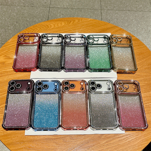 เคสโทรศัพท์ iPhone 18 17 16 Pro Max หรูหรา ประดับเพชร กรอบเคลือบวิบวับ สำหรับ iPhone 15 14 13 พร้อมฝาครอบป้องกันเลนส์ - Product Image 1