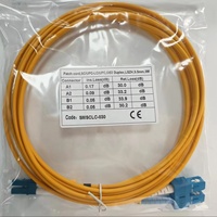 Câble de raccordement optique monomode OS2 de haute qualité, jaune, OD3.0mm, LSZH, 3m, LC vers SC, tressage en aramide duplex