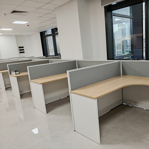 Scrivania Direzionale Multifunzionale LIWEI in MFC, Postazione di Lavoro Modulare Aperta per Ufficio con Più Posti - Product Image 4