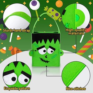 Bolsas <span class=keywords><strong>de</strong></span> Fieltro Personalizadas para Regalos <span class=keywords><strong>de</strong></span> Halloween, Bolsas <span class=keywords><strong>de</strong></span> Fieltro para Dulces con Asa, para Fiestas <span class=keywords><strong>de</strong></span> Halloween - Product Image 3