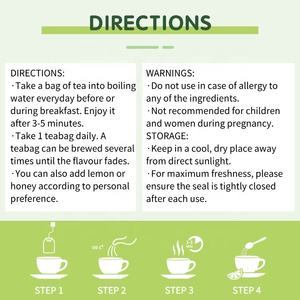 Moq moq מהיר ביותר 14 ימים ניקוי fox מתאים תיבת ירוק מותאם אישית במשקל תה למבוגרים 3 שנים תווית פרטית - Product Image 6