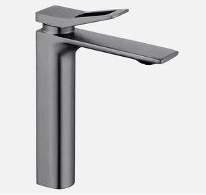 Hiện đại Kẽm hợp kim lưu vực Vòi trộn đơn lỗ cài đặt với lõi van gốm và đồng hồ nước phong cách thiết kế vòi nước - Product Image 1