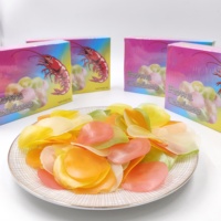 Craquelins et chips de crevettes croustillants et salés colorés, procédés par laminage, certifiés ISO, emballage en boîte/sac, service OEM, usine chinoise
