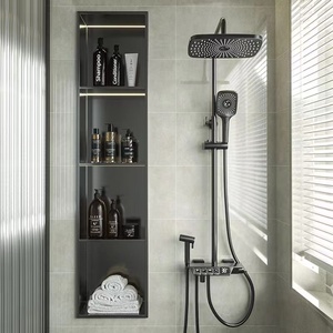 Étagères de <span class=keywords><strong>douche</strong></span> encastrées en acier inoxydable avec éclairage <span class=keywords><strong>LED</strong></span>, design personnalisé pour hôtels et salles de bain - Product Image 2