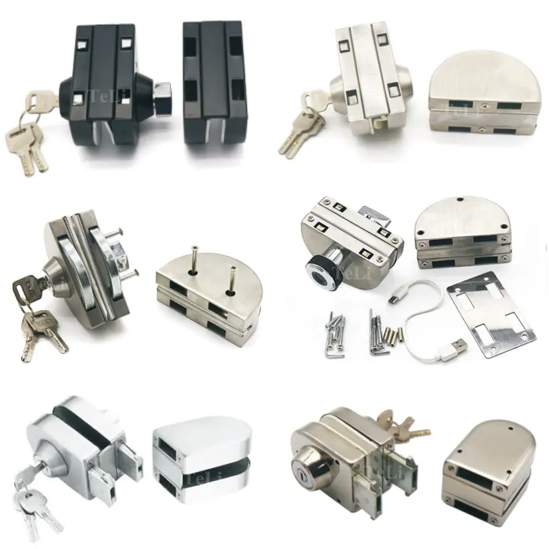 Original Supplier Sliding Frameless Glass Door Lock With Keys