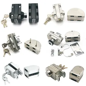 Original supplier sliding frameless glass door lock with keys