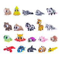 Vashine Juguetes Divertidos Impresos en 3D para Niños, Colección de Animales de Cristal Flexibles, Animales Impresos en 3D de PLA, Juguetes de Modelos de Plástico