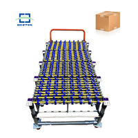 Convoyeur à roulettes télescopique manuel E-pack Factory Directory Supply avec roulettes en acier inoxydable et vitesse réglable