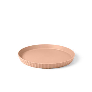 Bandeja de Servicio Cuadrada de 30 cm de Diámetro, Color Rosa Opaco, Material de Polipropileno, Madera y Metal para Servir Alimentos - Product Image 1