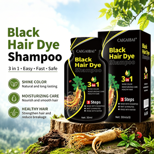 Shampoo Colorante Nero Naturale 3 in 1 con Estratti Vegetali, Confezione da 2, per Capelli Grigi, Effetto Immediato, Vendita all'Ingrosso - Product Image 2