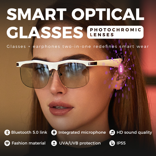 Smart Sunglasses Music Blue Toother Ai Glasses with Screen with Ar Display Smart Glasses Augmented Reality