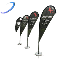 Drapeau de plage imprimé numérique aux couleurs vives 8Ft 10Ft 12Ft 14Ft 16Ft avec logo personnalisé, bannière publicitaire extérieure, drapeau plume