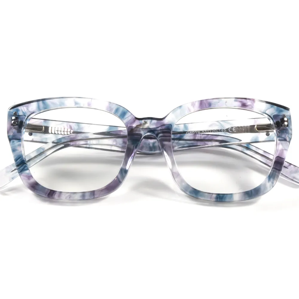 G6019 wholesale factory price eyeglasses frames men women manufacture optical glasses thicken handmade acetate eyewear frames
