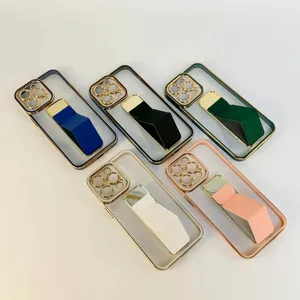 High quality electroplating two colors TPU customize luxury phone holder for Iphone/samsung/huawei