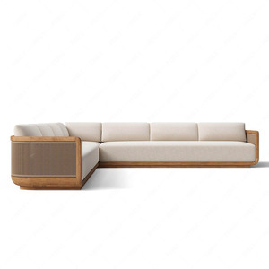Custom Modern Luxury Teak Outdoor Furniture Set Durable Waterproof Contemporary Patio <b>Sofa</b> for Garden Lounge Courtyard Hotel - Product Image 3