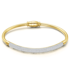 Bracelet en acier inoxydable avec chaîne serpent et strass, fermeture magnétique, pour femme, bijoux cadeau - Product Image 5