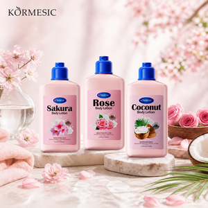 KORMESIC - Loción Corporal de Coco y Rosa Sakura de 260 ml, Marca Privada, Iluminadora, Nutritiva, Hidratante, Blanqueadora de la Piel con Niacinamida - Product Image 1