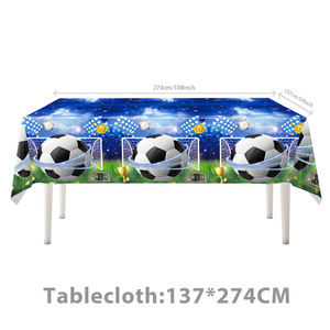 Bóng Đá Chủ Đề Đảng Gói Màu Xanh Bóng Đá Sinh Nhật Đảng Trang Trí Nguồn Cung Cấp Dùng Một Lần Bộ Đồ Ăn Bóng Đá Thiết Lập - Product Image 6