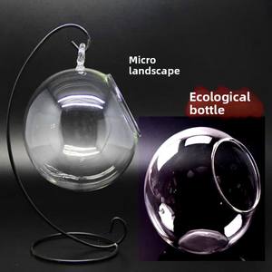 Micro-paysage en verre écologique transparent, plante succulente suspendue, mousse, <span class=keywords><strong>vase</strong></span> vert fait main pour la remise des diplômes et l'inauguration de la maison - Product Image 4