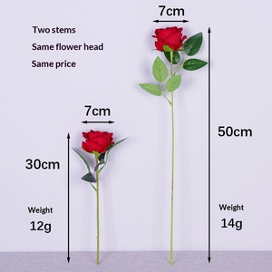 Single Pearl Velvet <b>Rose</b> for Valentine's Day, Artificial Flower for Wall Decor, Floral Arrangement & Home Decoration - Product Image 2
