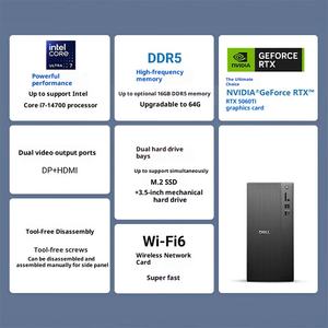 Ban đầu thương mại máy tính intel <span class=keywords><strong>core</strong></span> i3 \ <span class=keywords><strong>i5</strong></span> \ I7 14 16GB RAM 1t SSD RTX3060TI-8G dells ect1250 MT Máy tính để bàn - Product Image 5